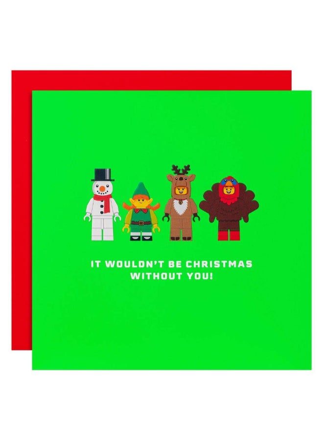 Hallmark LEGO Wouldn't Be Christmas Greeting Card (16 x 16 cm) - Image 1